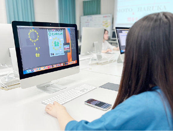 「もりのわフェスタ×文化祭」のポスターデザインに授業で挑戦